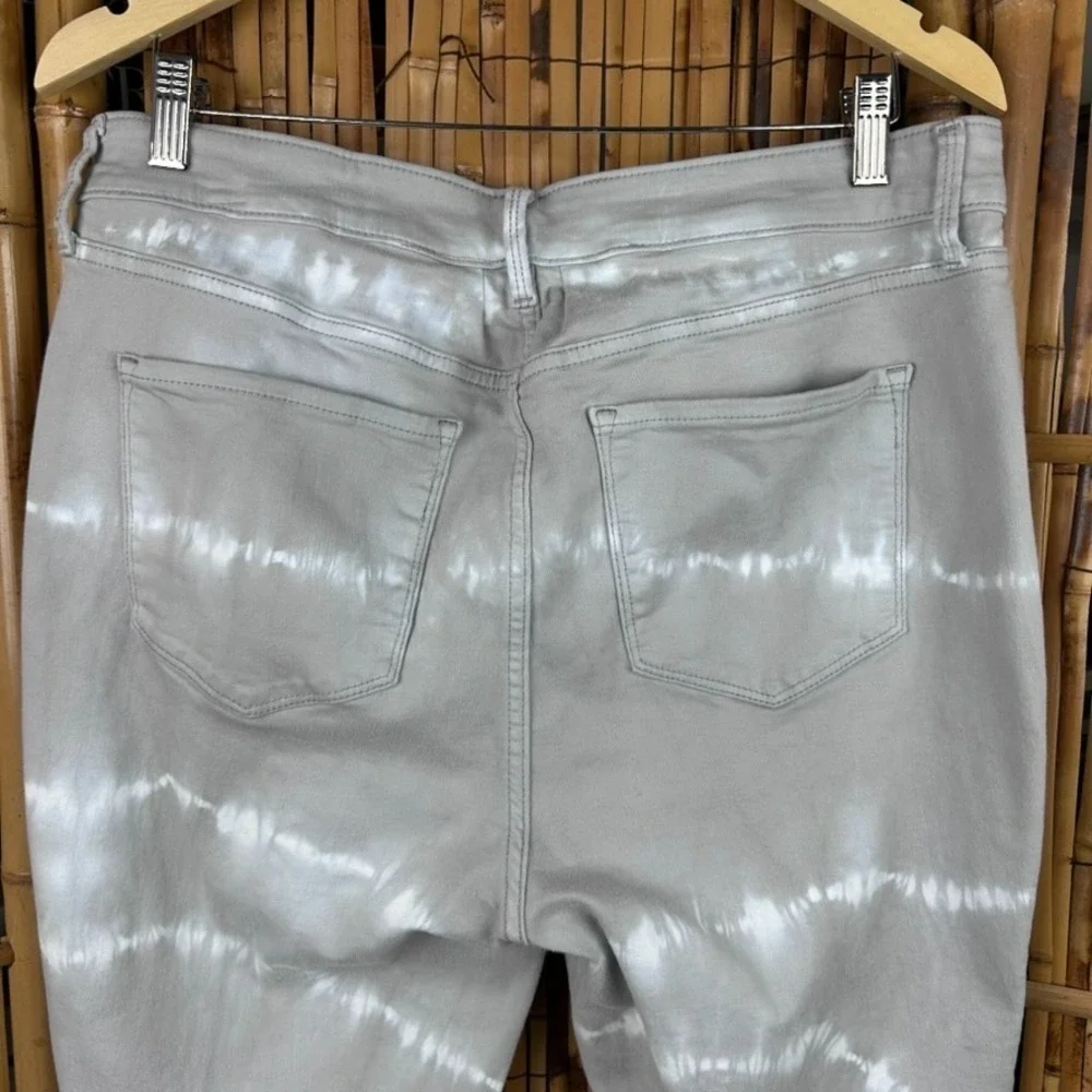 OLD NAVY Women's Jeans Rockstar Super Skinny High Rise Stretch Tie Dye Tan Sz 16